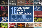 16 Font Families Bundle