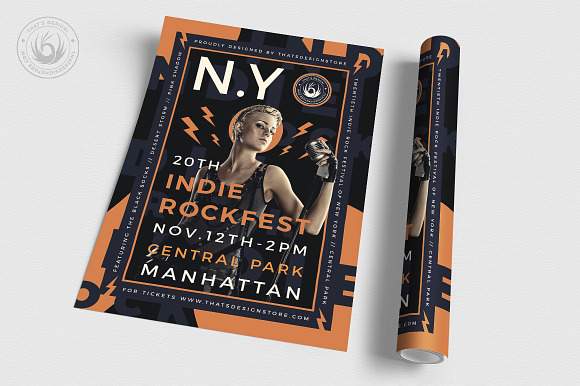 Indie Rock Flyer Template V7 in Flyer Templates - product preview 2