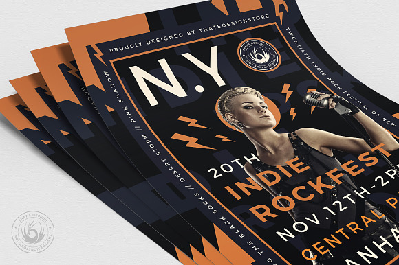 Indie Rock Flyer Template V7 in Flyer Templates - product preview 4