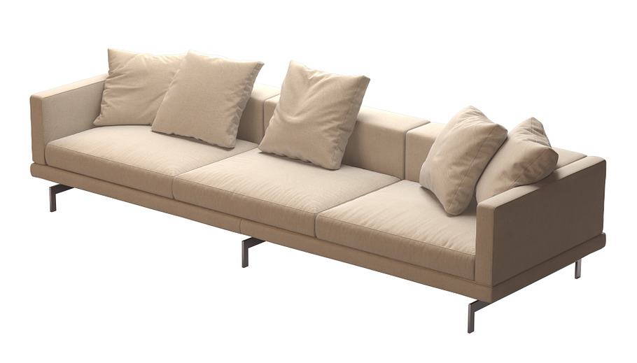 Dock Sofa by B&B Italia 295x99 in Furniture - product preview 3
