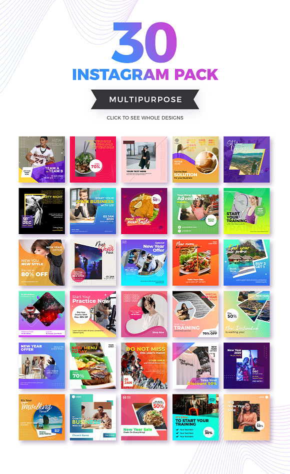 2020 Multipurpose Instagram Post in Instagram Templates - product preview 5