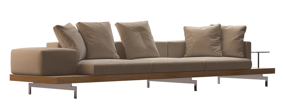 Dock Sofa by B&B Italia  370x99 cm in Furniture - product preview 1