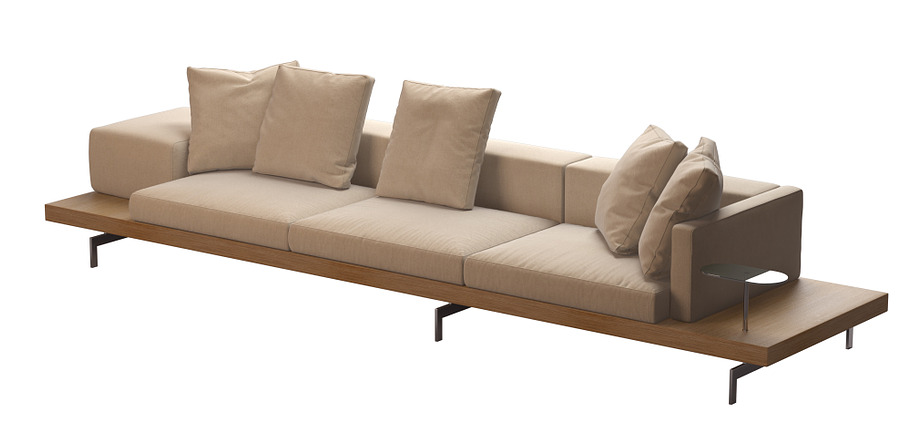 Dock Sofa by B&B Italia  370x99 cm in Furniture - product preview 3