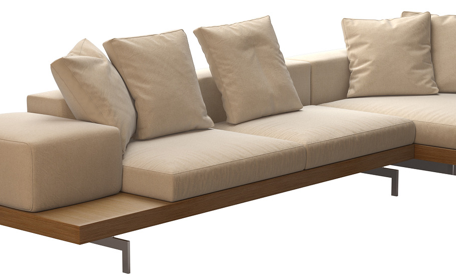 Dock Sofa by B&B Italia 370x150 in Furniture - product preview 2