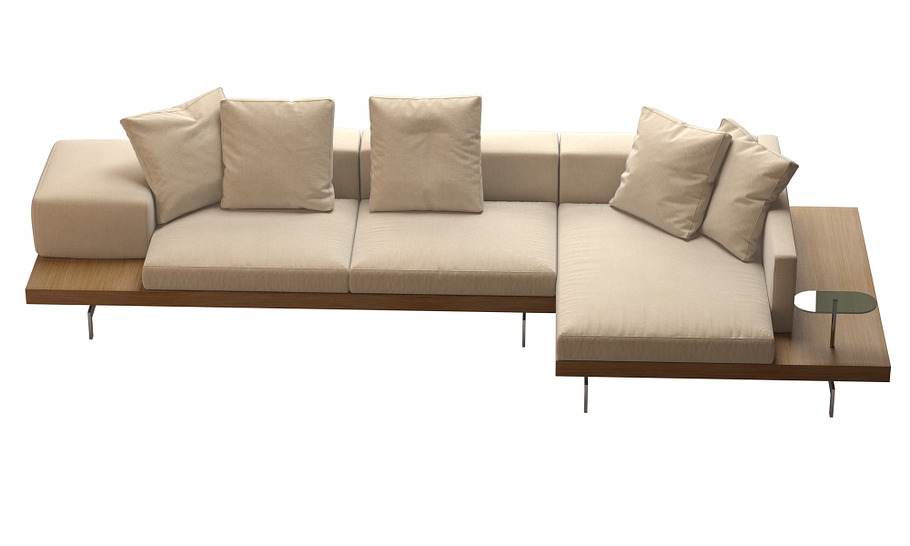 Dock Sofa by B&B Italia 370x150 in Furniture - product preview 6