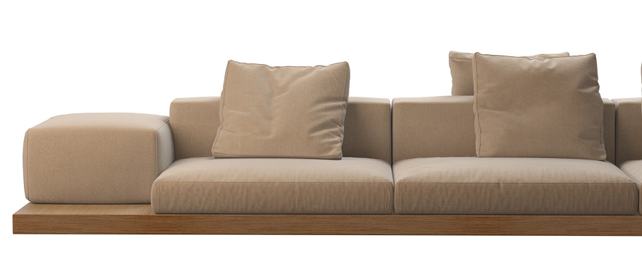 Dock Sofa by B&B Italia 370x160 in Furniture - product preview 2