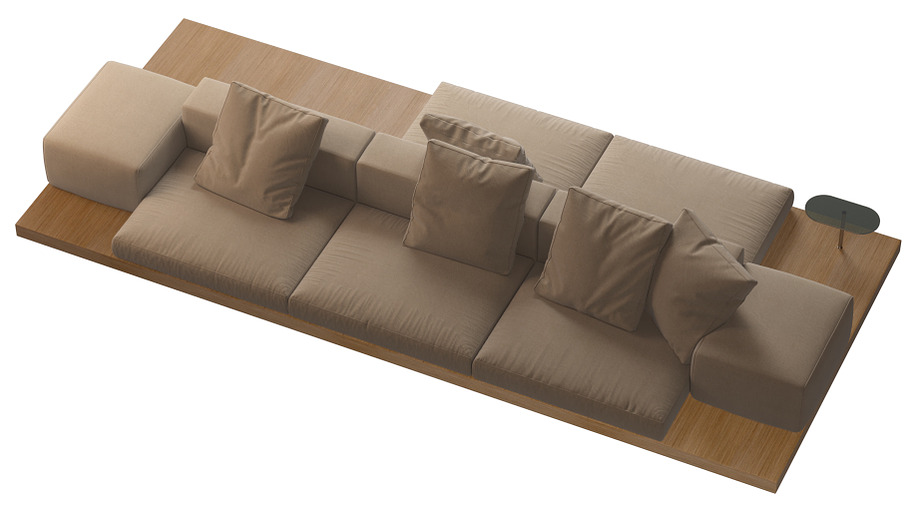 Dock Sofa by B&B Italia 370x160 in Furniture - product preview 4