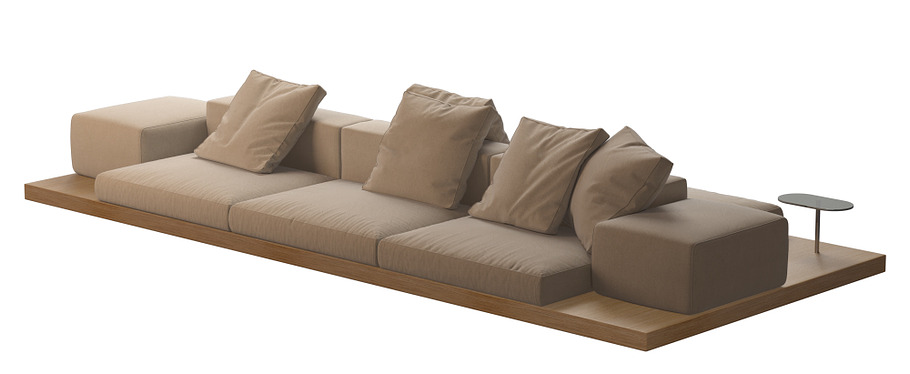 Dock Sofa by B&B Italia 370x160 in Furniture - product preview 5