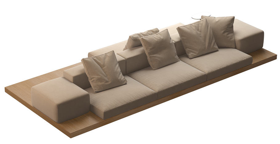 Dock Sofa by B&B Italia 370x160 in Furniture - product preview 6