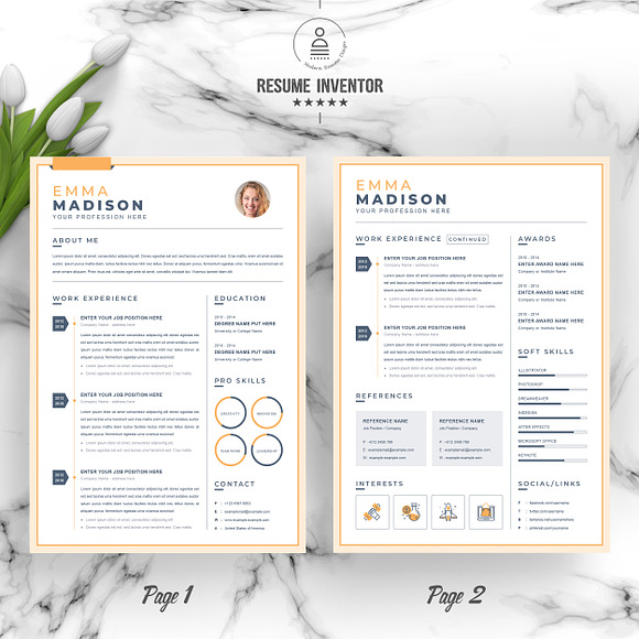 Apple Pages Resume / CV Template in Letter Templates - product preview 1