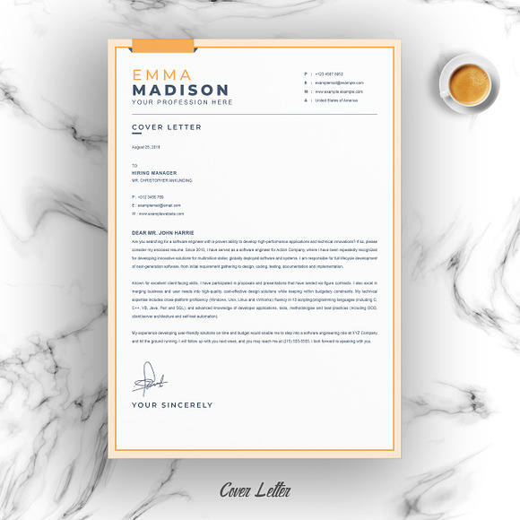 Apple Pages Resume / CV Template in Letter Templates - product preview 3