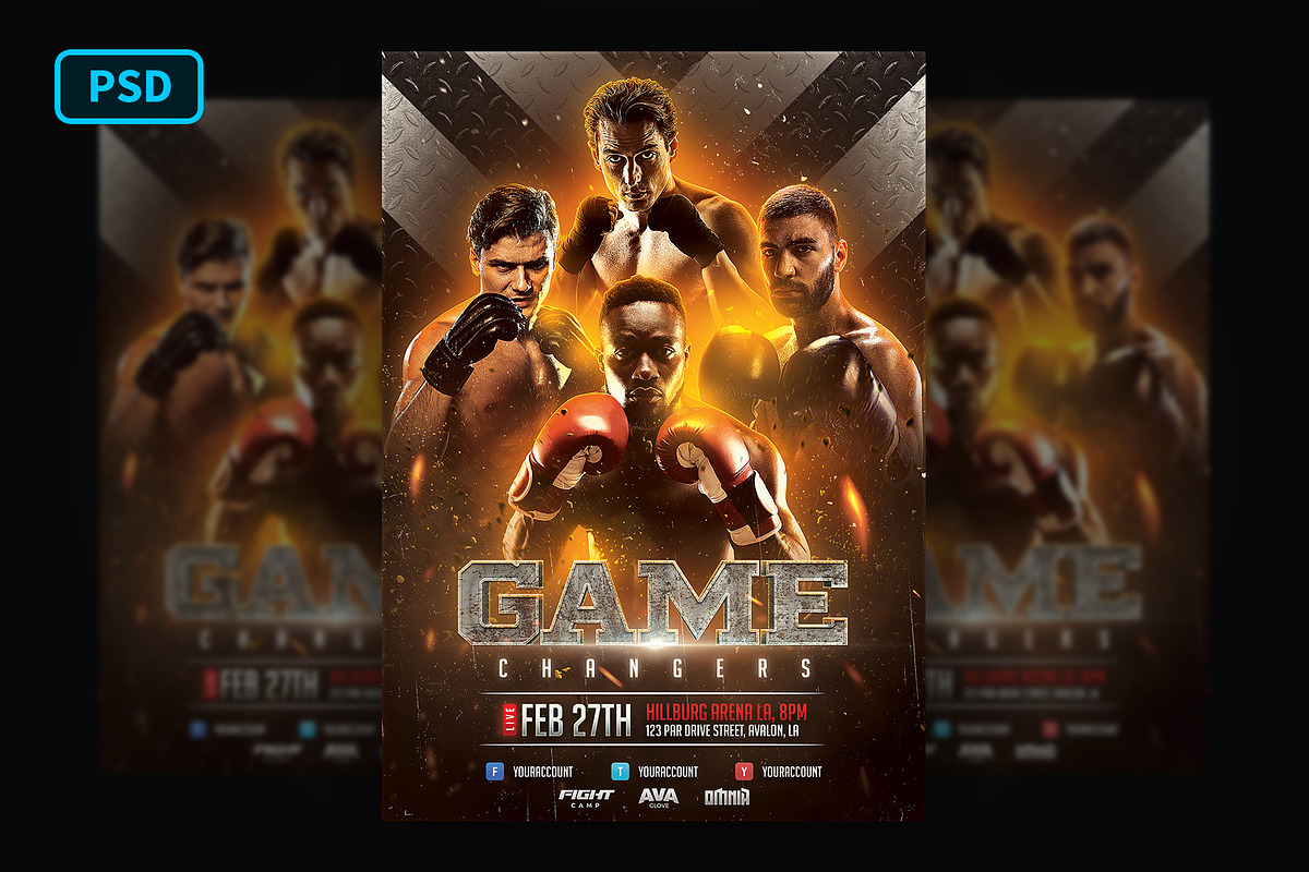 Boxing Flyer Template in Flyer Templates - product preview 8