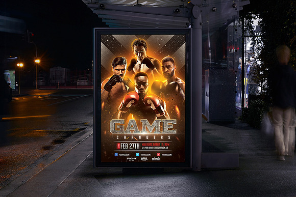 Boxing Flyer Template in Flyer Templates - product preview 2