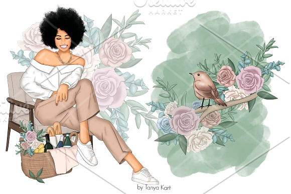 Think Spring Clipart & Patterns in Illustrations - product preview 2