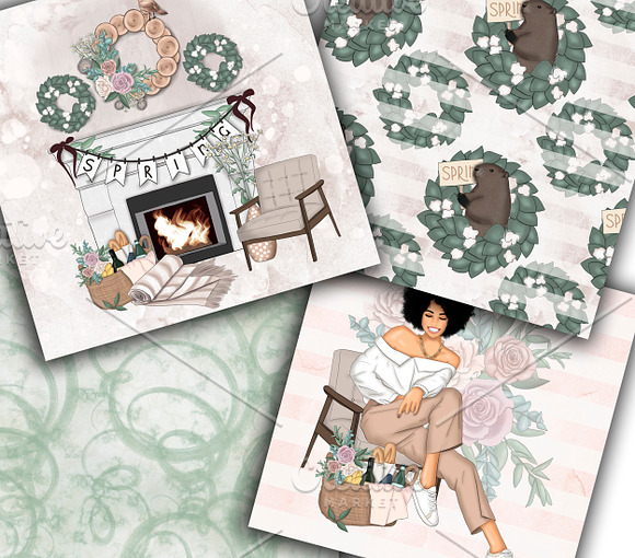 Think Spring Clipart & Patterns in Illustrations - product preview 9