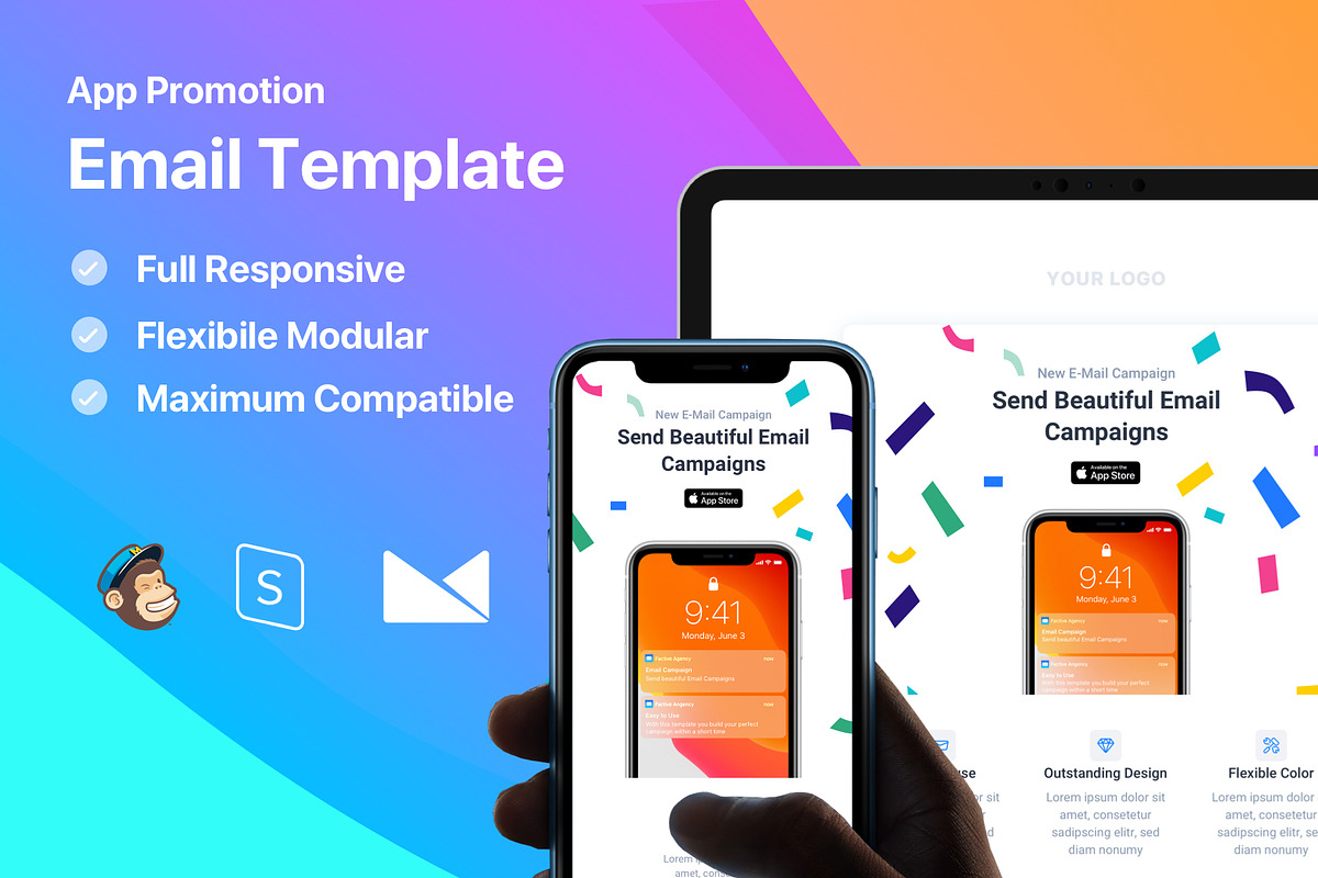 App Promotion Email Template in Mailchimp Templates - product preview 8
