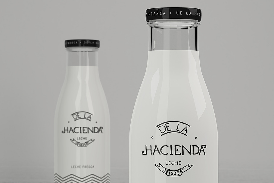 Download Milk Bottle - Premium PSD Mockup | Creative Product Mockups ~ Creative Market
