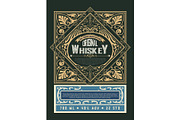 Whiskey label for packing. Vector