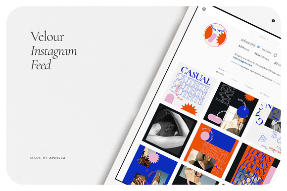 VELOUR Instagram Feed in Instagram Templates - product preview 5