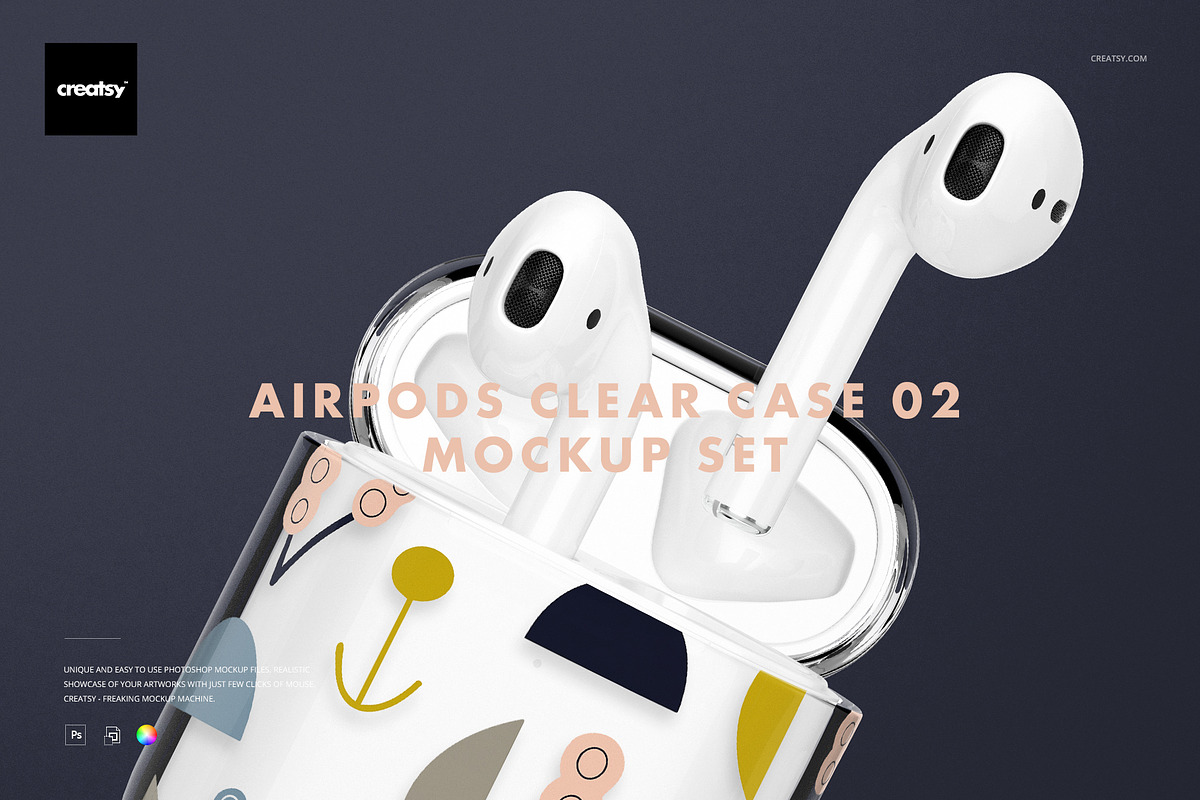 AirPods Clear Case Mockup Set 02 in Product Mockups - product preview 8