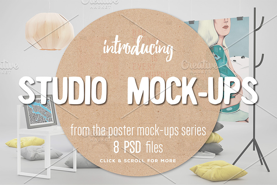8 Studio Poster Mock-ups