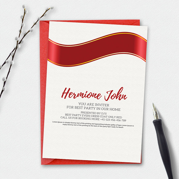 10 Merry Christmas Party Invitations in Card Templates - product preview 7