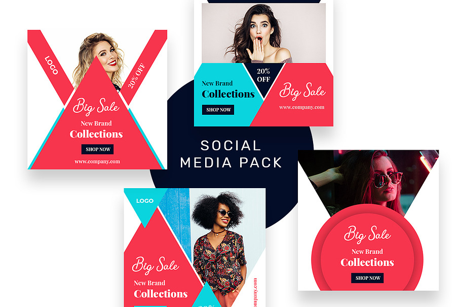 Social media marketing shopping pack