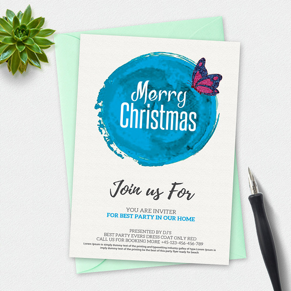 10 Christmas Party Invitation Cards in Card Templates - product preview 3