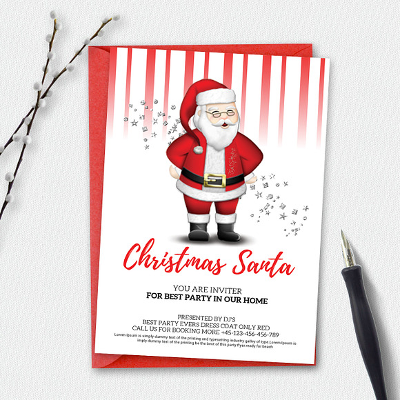 10 Christmas Party Invitation Cards in Card Templates - product preview 4