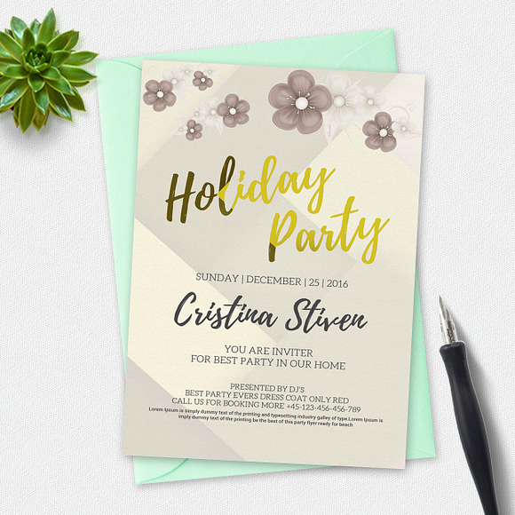 10 Christmas Party Invitation Cards in Card Templates - product preview 5
