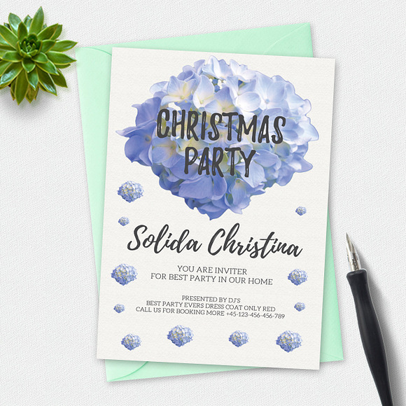 10 Christmas Party Invitation Cards in Card Templates - product preview 7