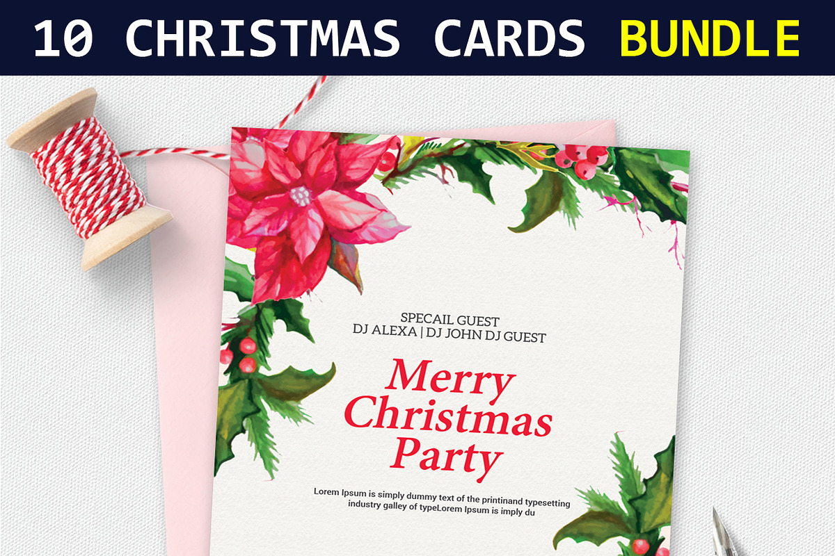 10 Clean and Elegant Christmas Cards in Card Templates - product preview 8