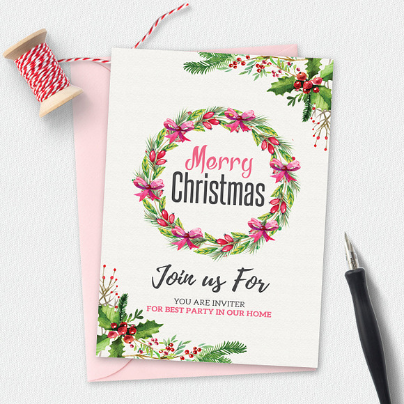 10 Clean and Elegant Christmas Cards in Card Templates - product preview 1