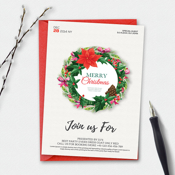 10 Clean and Elegant Christmas Cards in Card Templates - product preview 3