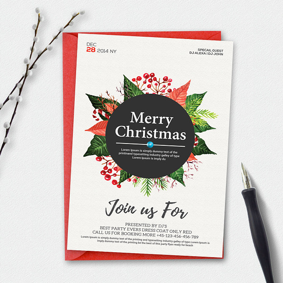 10 Clean and Elegant Christmas Cards in Card Templates - product preview 4