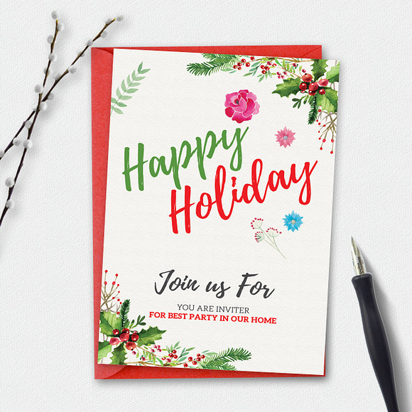 10 Clean and Elegant Christmas Cards in Card Templates - product preview 12