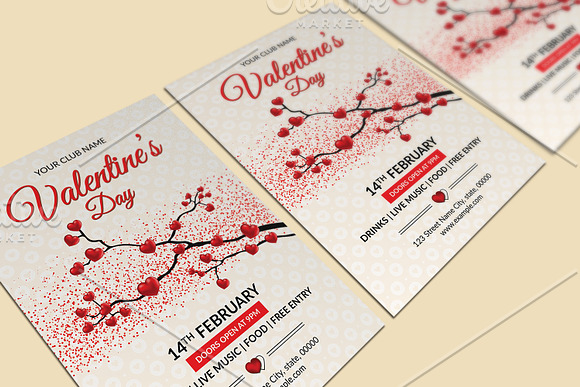 Valentines Day Party Flyer V1132 in Flyer Templates - product preview 1