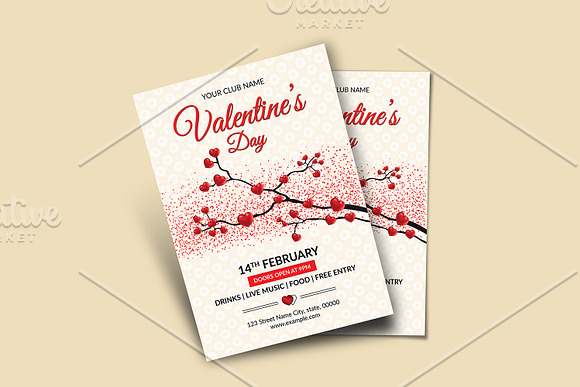 Valentines Day Party Flyer V1132 in Flyer Templates - product preview 2