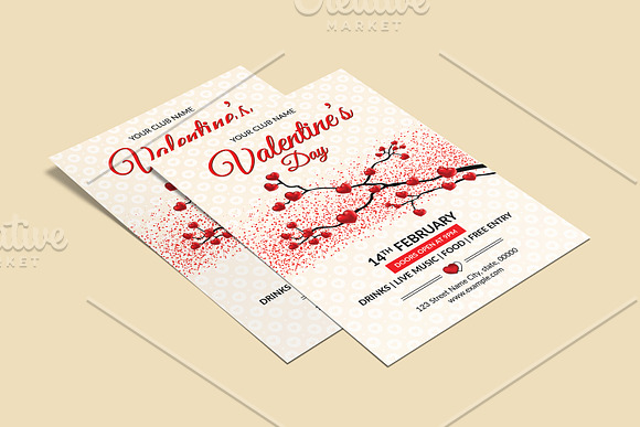 Valentines Day Party Flyer V1132 in Flyer Templates - product preview 3