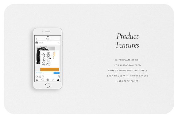 WHITE Instagram Feed in Instagram Templates - product preview 4