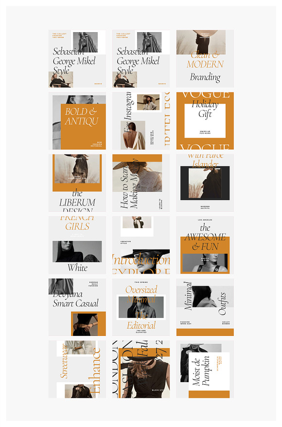 WHITE Instagram Feed in Instagram Templates - product preview 6
