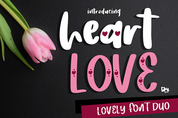 Heart Love - Lovely Font Duo