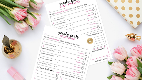 2020 Goals & Yearly Planner in Stationery Templates - product preview 4