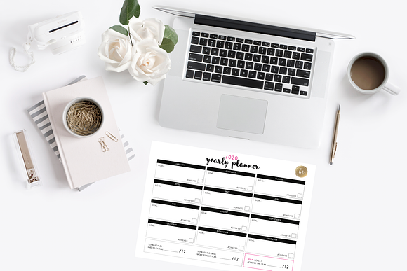 2020 Goals & Yearly Planner in Stationery Templates - product preview 7