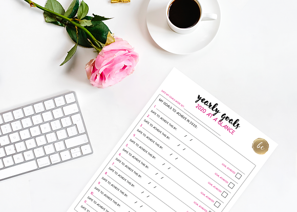 2020 Goals & Yearly Planner in Stationery Templates - product preview 9