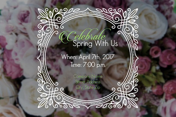 Celebrate Spring Party Invite in Card Templates - product preview 1