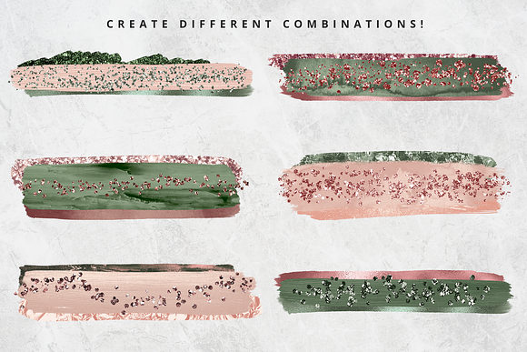 Succulent Brush Stroke Set in Objects - product preview 3