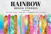 Rainbow Brush Stroke Set