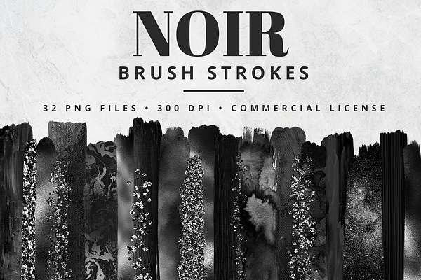 Noir Brush Stroke Set