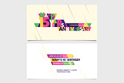 15th anniversary invitation card vec